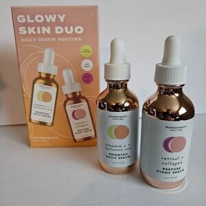 NEW Provence Beauty Vegan Glowy Skin Duo Brighten Daily & Restore Night Serums